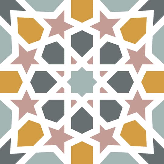RoomMates Calliope Colorful Moroccan Peel & Stick Floor Tile